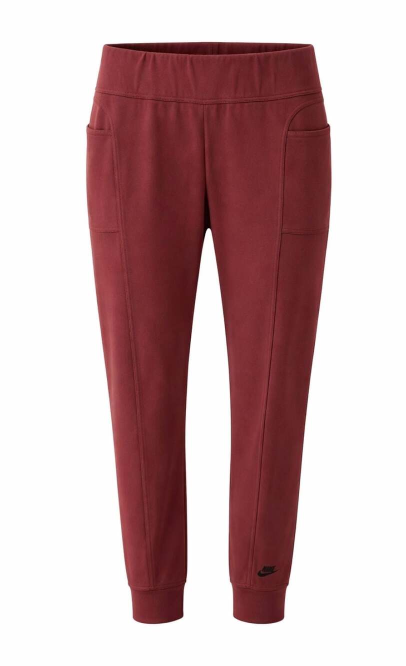 Nike Women's Sportswear High-Rise Pocket Jogger Pants in Burgundy Sz XL